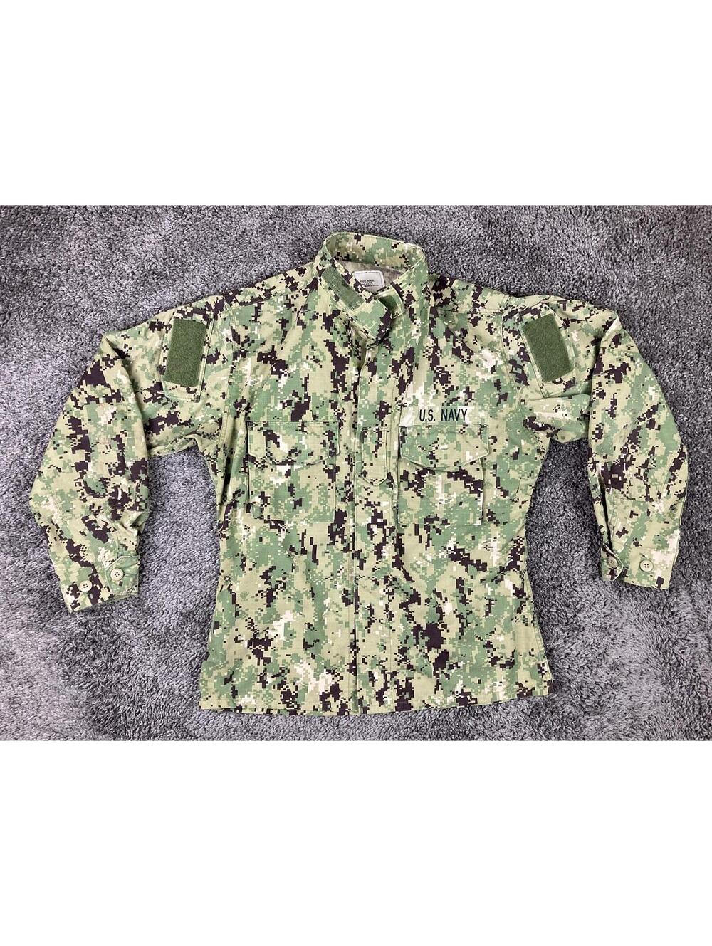 US Navy NWU Type III Blouse AOR2 Woodland Digital Camo Sz Medium Reg